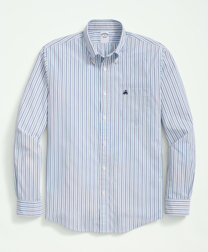 Brooks Brothers Performance Series Stretch Button-Down Collar, Striped Sport Shirt