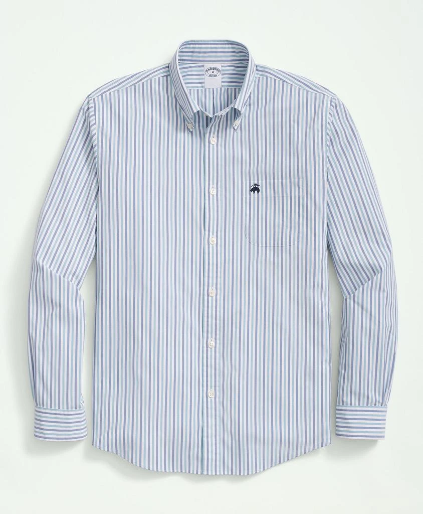 Brooks Brothers Performance Series Stretch Button-Down Collar, Striped Sport Shirt 1