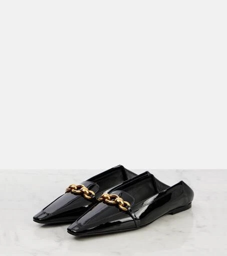 Yves Saint Laurent Le Maillon convertible patent leather mules 4