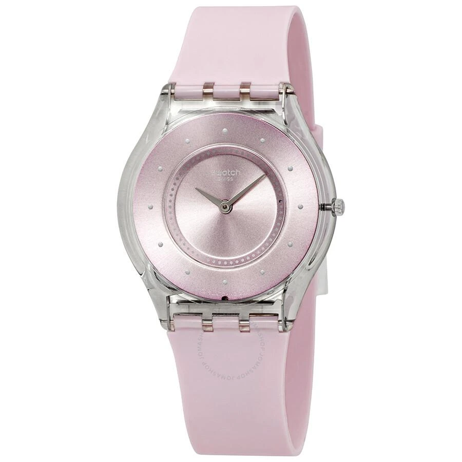 Swatch Swatch Pink Pastel Pink Dial Pink Rubber Ladies Watch SFE111 1