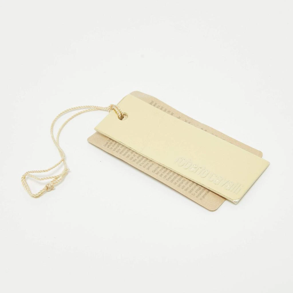 Roberto Cavalli Roberto Cavalli Beige Leaopard Print Canvas RC Logo Waist Belt 95CM 6