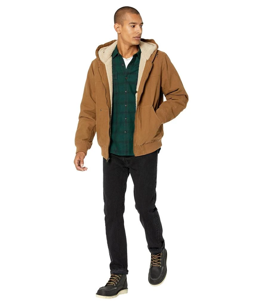 Levi's® Cotton Canvas Hooded Utility Jacket with Sherpa Lining 4