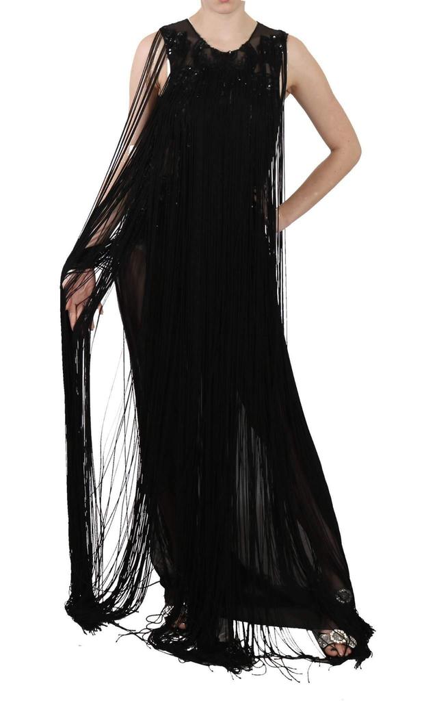 John Richmond John Richmond  Silk Beaded Sequined Sheer Dress