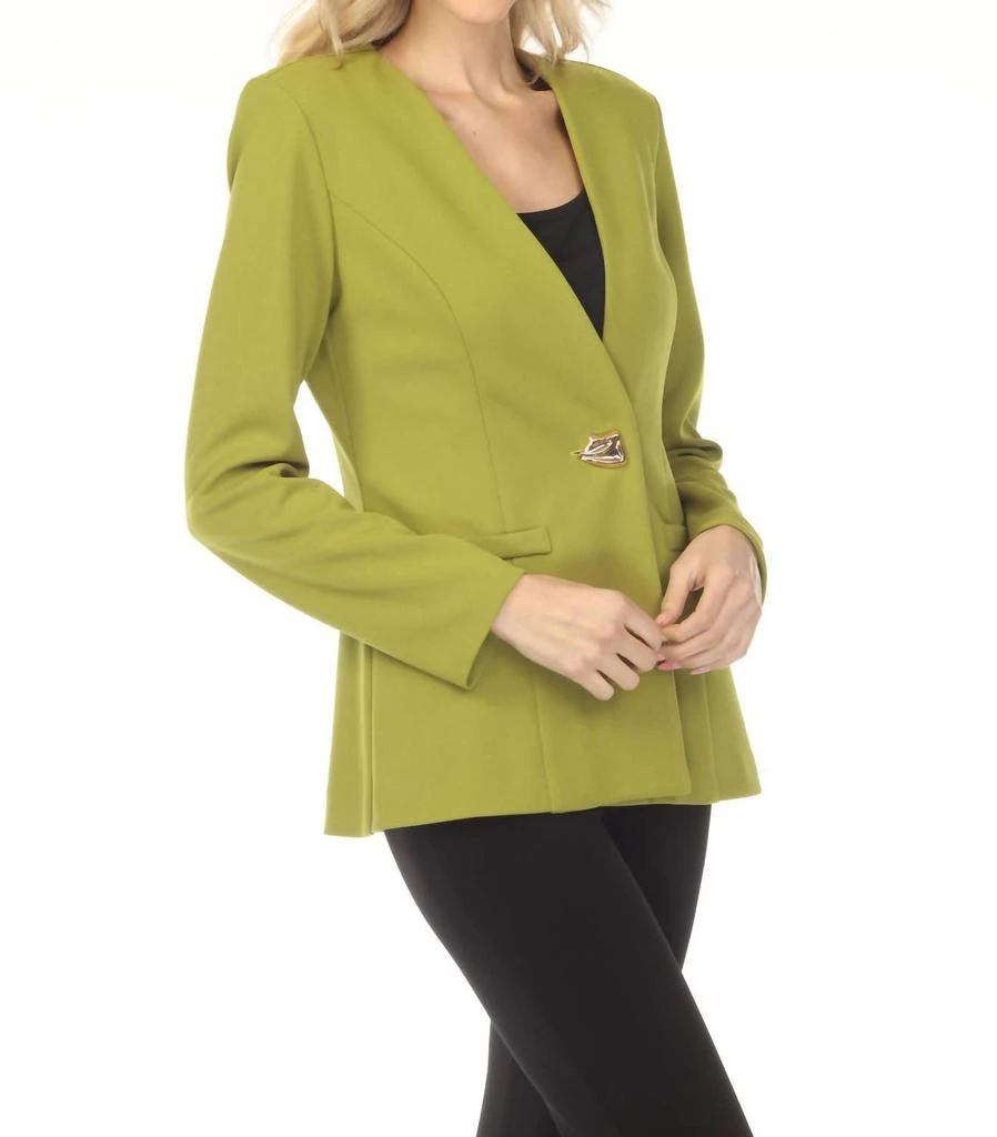 JOSEPH RIBKOFF Joseph Ribkoff - Collarless Long Sleeve Blazer 3