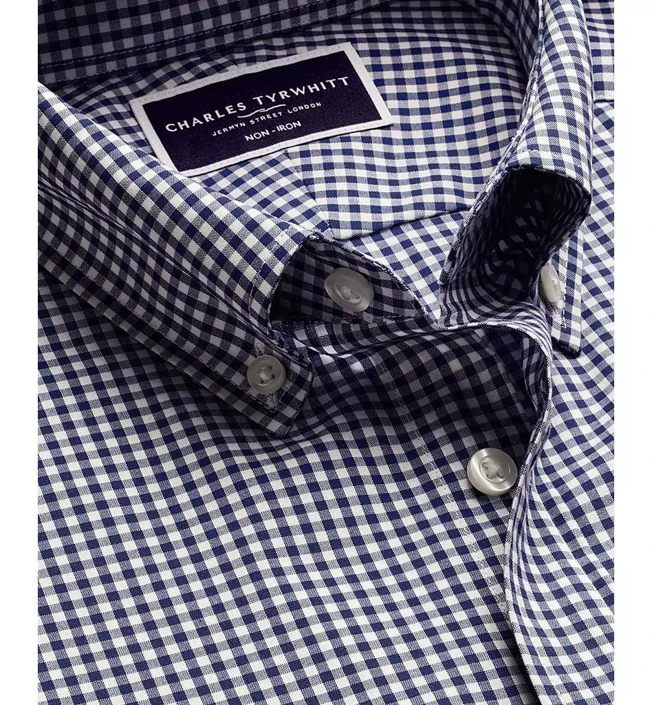 Charles Tyrwhitt Men's Slim Fit Long Sleeve Wrinkle-Resistant Button-Down Shirt 4