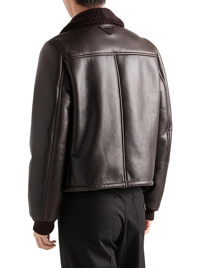 Prada Leather and Shearling Jacket 4
