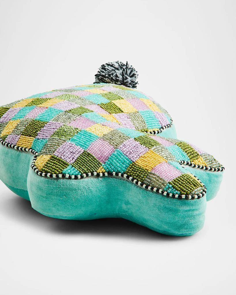 MacKenzie-Childs Multi-Check Bunny Shaped Throw Pillow 3