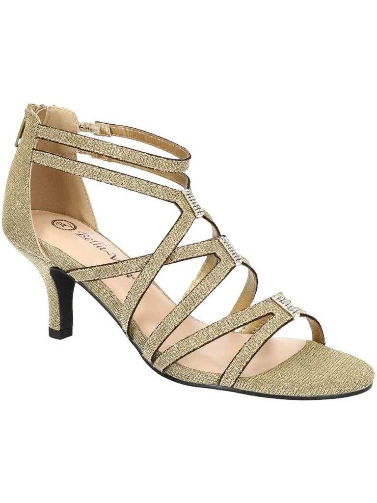 Bella Vita Karlette Womens Strappy Glitter Gladiator Sandals 1