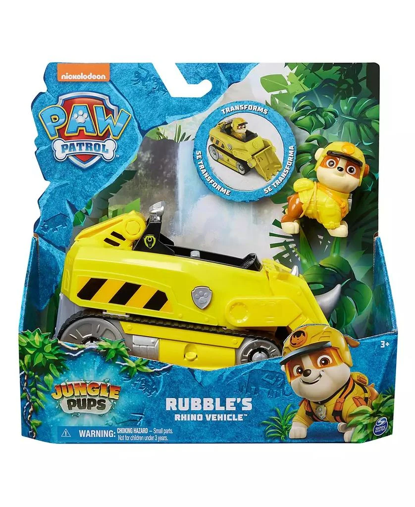 Paw Patrol Jungle Pups, Rubble Rhino Vehicle, Toy Truck with Collectible Action Figure 5