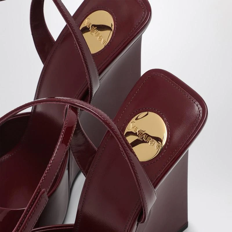 Yves Saint Laurent La Scandale wedge in burgundy patent leather 5