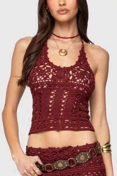 Edikted Edikted Kelani Crochet Halter Top 1