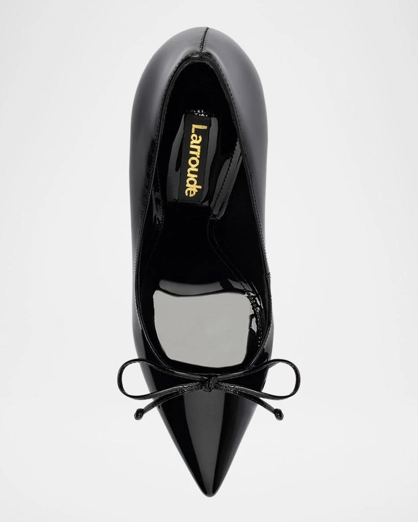 Larroude Linda Patent Bow Stiletto Pumps 3