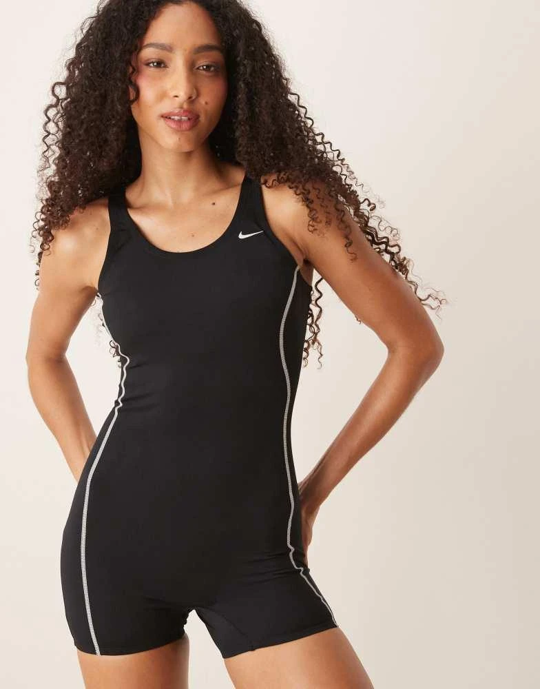 NIKE Nike Hydrastrong shorty swimsuit in black 4