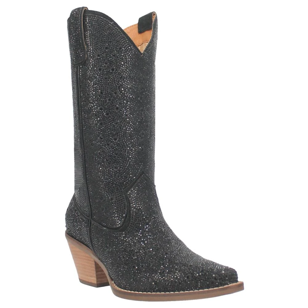 Dingo Silver Dollar Rhinestone Pointed Toe Cowboy Boots 2