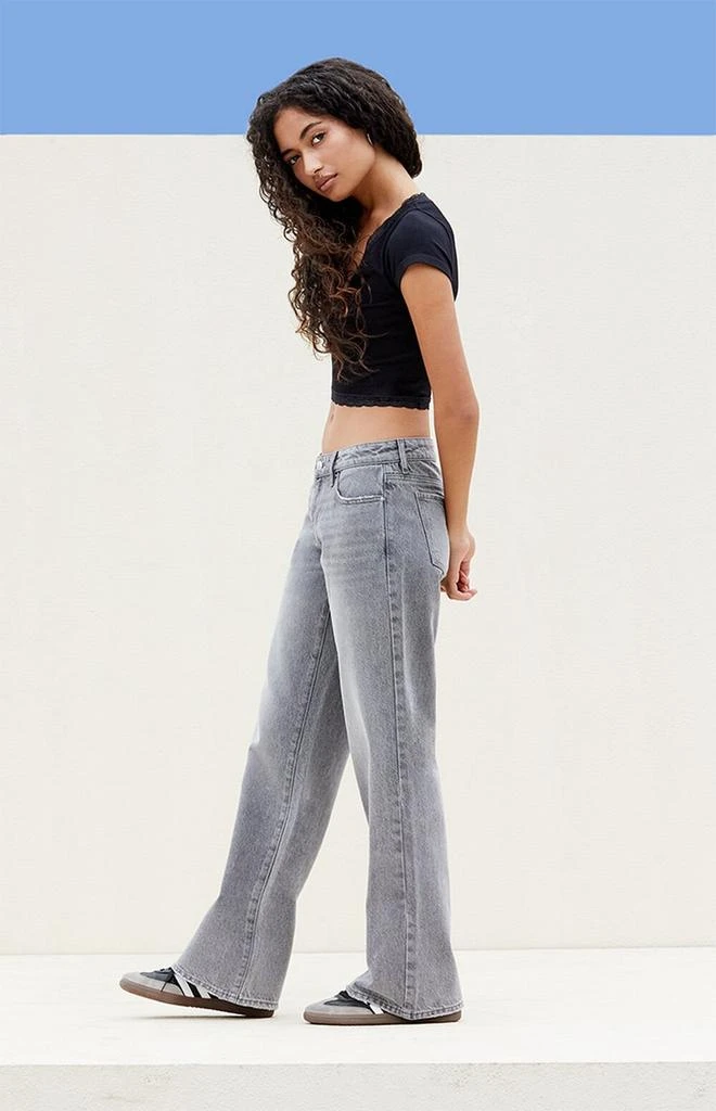 PacSun Light Gray Low Rise Girlfriend Jeans 1