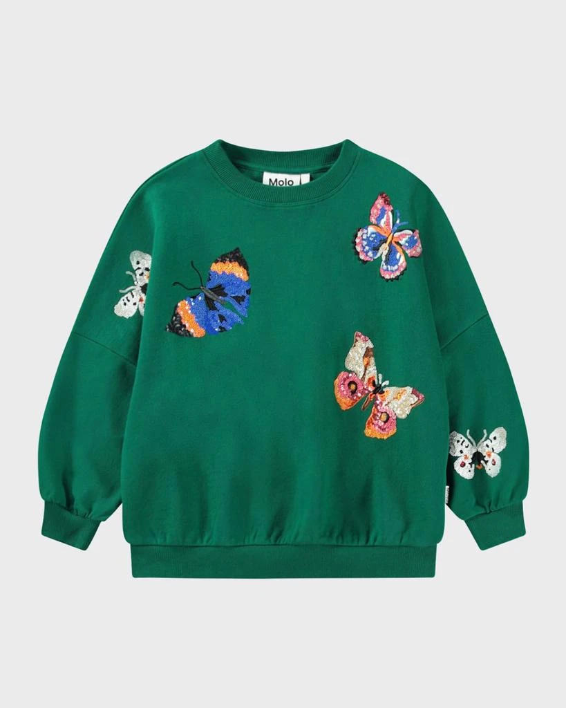 Molo Girl's Marika Embellished Butterfly Sweatshirt, Size 8-12 4