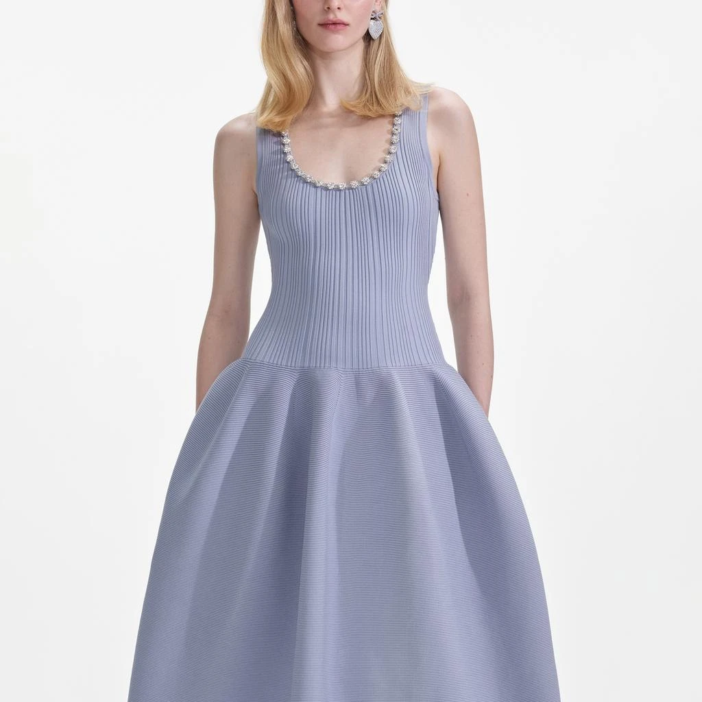 Self Portrait Ribbed Knit Midi Dress 4