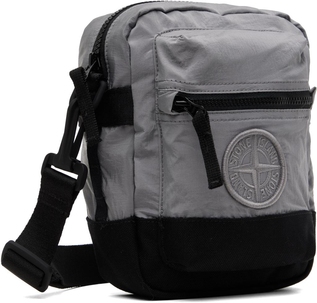 Stone Island Gray ECONYL Nylon Metal Bag - Crossbody Bags