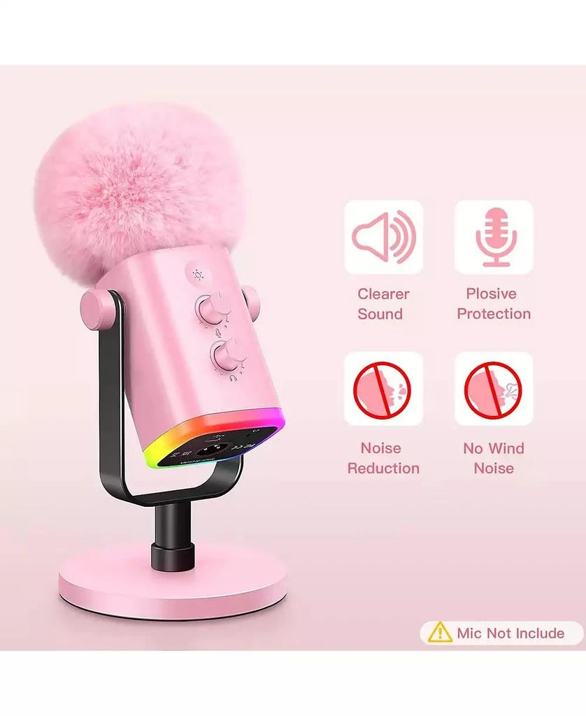 ZealSound USB Condenser Microphone k66 and d65p Furry Cover Bundle 5