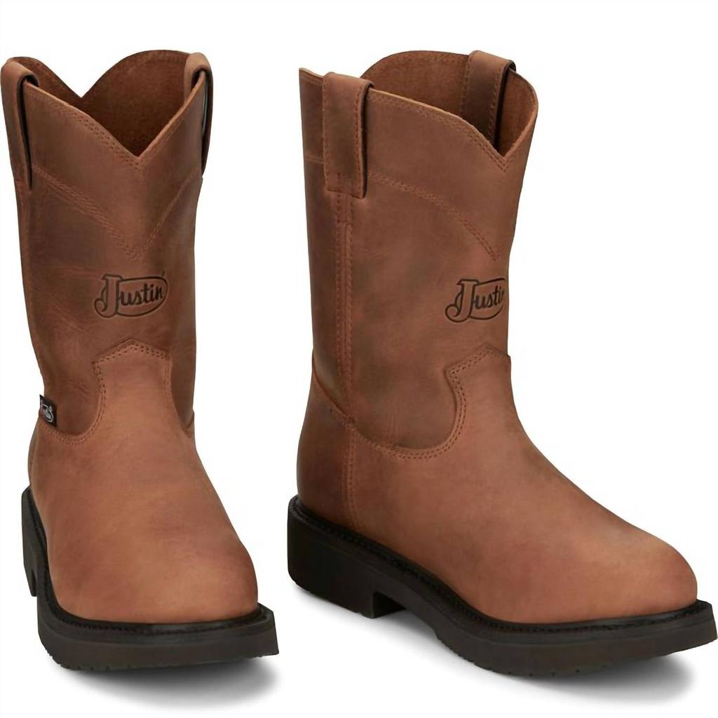 Justin MEN'S ROUND-UP 10” ROUND TOE - D WIDTH