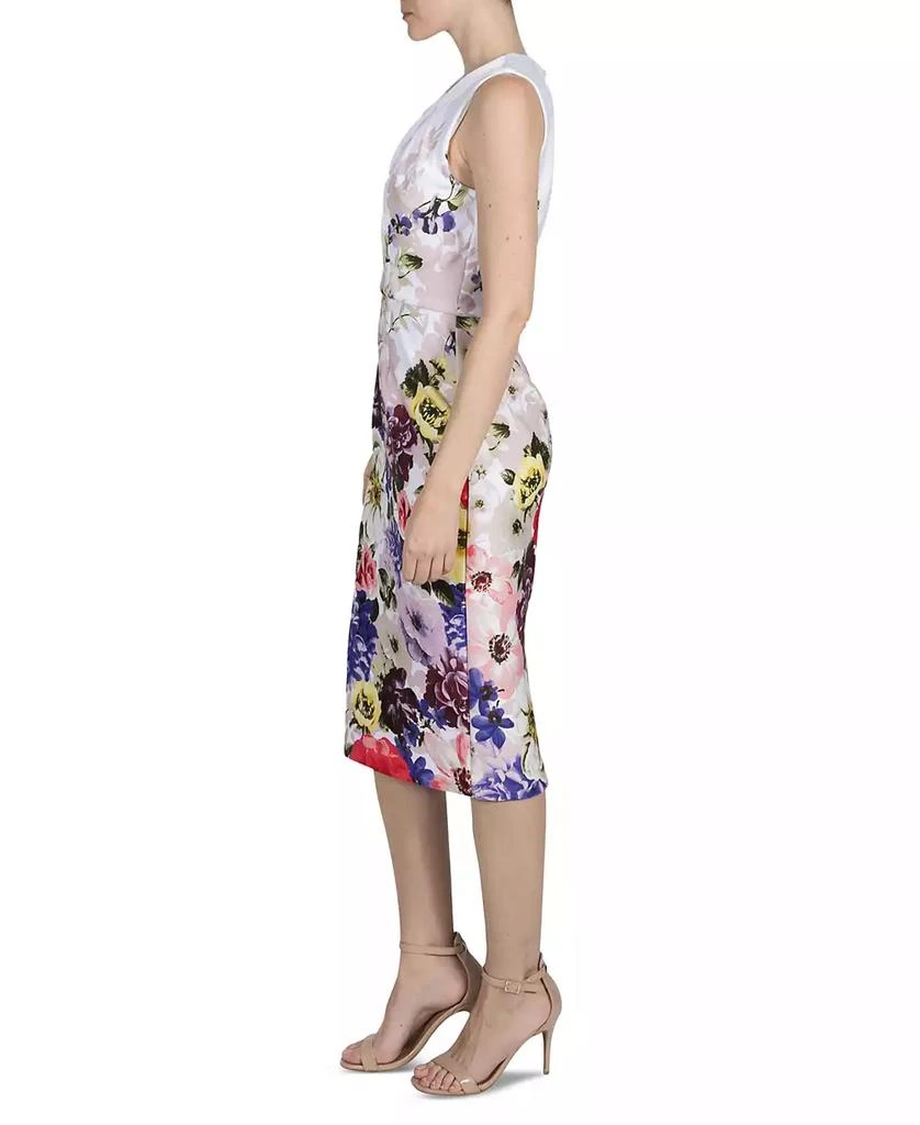 Donna Ricco Women's Asymmetric Twist-Neck Sleeveless Dress 2