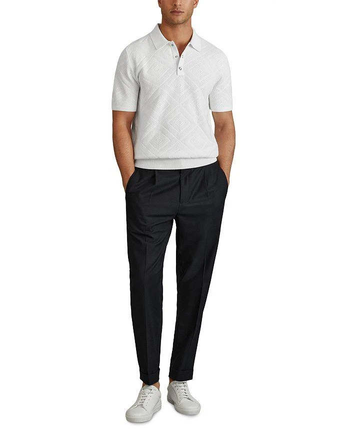 REISS Lupton Regular Fit Short Sleeve Textured Knit Polo 2
