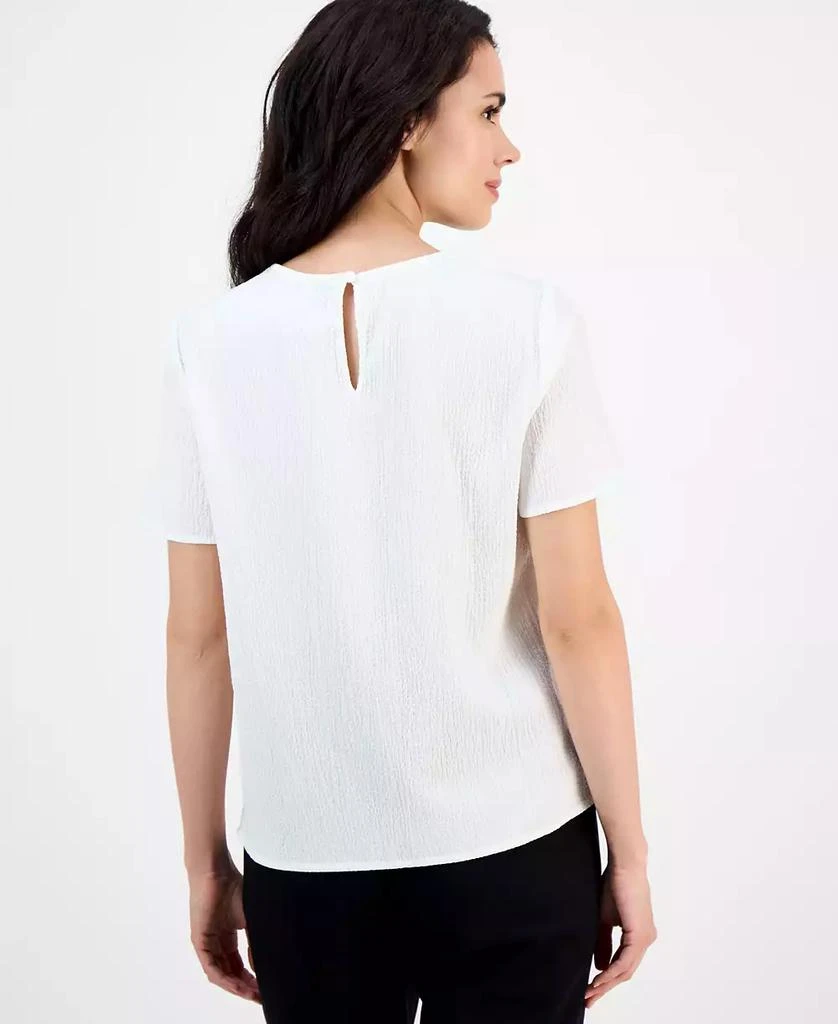 AK Anne Klein Women's Short-Sleeve Blouse 4