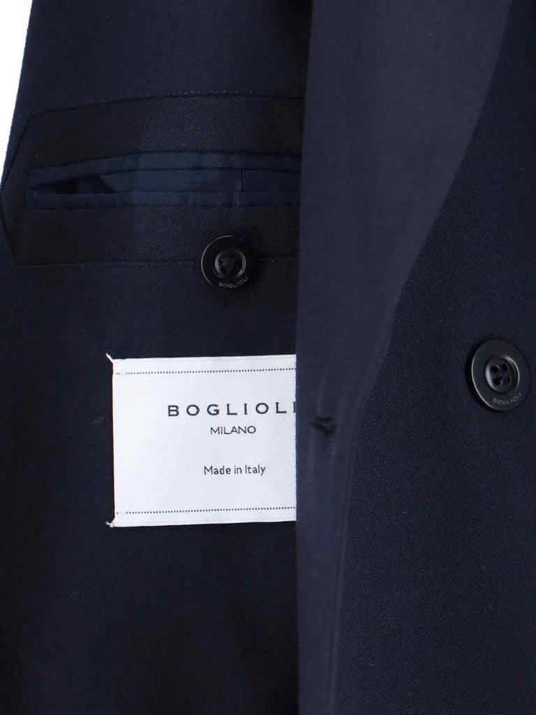 BOGLIOLI Navy Blue Virgin Wool Blend Double-Breasted Suit 4