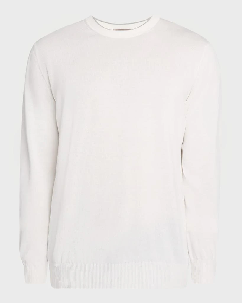 Canali Men's Cotton Tipped Crewneck Sweater 1
