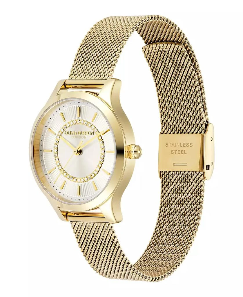 Olivia Burton Women's Wonder Lust Gold-Tone Stainless Steel Mesh Bracelet Watch 30mm 2