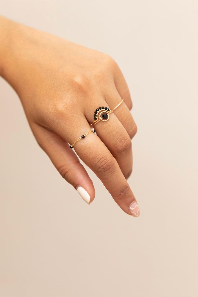 YAY Paris Bague Frida - Spinelle - Or