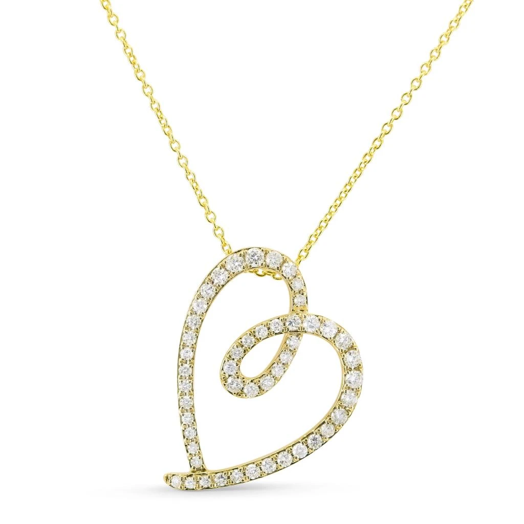SSELECTS 0.36Ct Diamond 16"pendant Necklace In 14K Yellow Gold 1