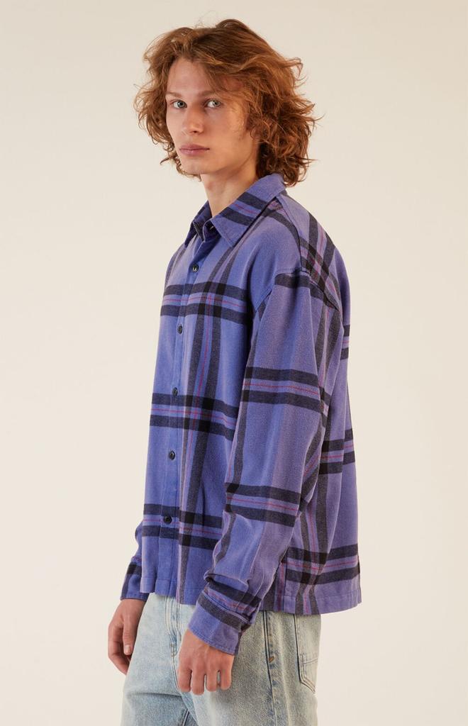 PacSun Blue Washed Flannel Shirt