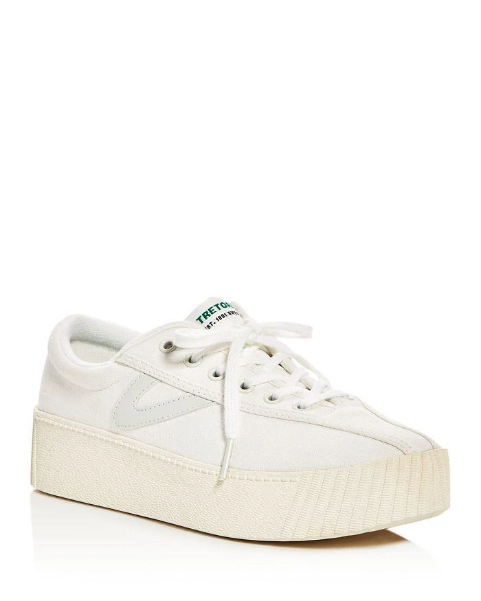 Tretorn Tretron Women's Nylite Bold Canvas Lace Up Platform Sneakers 1