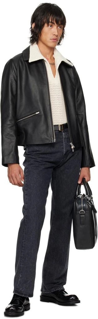 Sunflower Black Triumph Leather Jacket 4