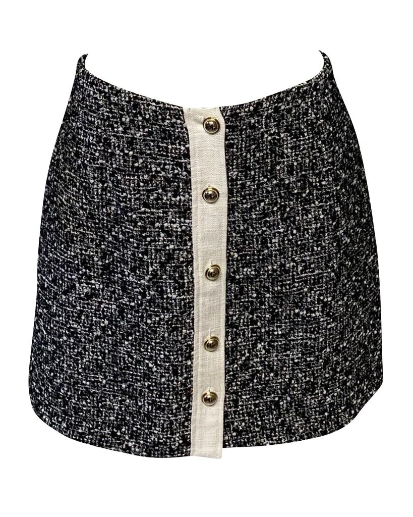 Claudie Pierlot Sasha Boucle Skirt in Black Polyester 1