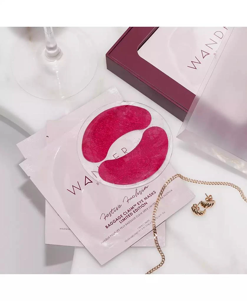 Wander Beauty Baggage Claim Limited-Edition Festive Fuchsia Eye Masks, Created for Macy's 6