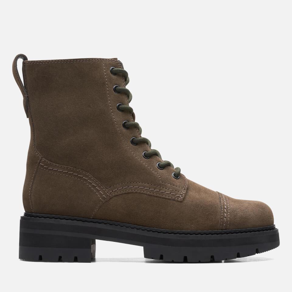 Clarks CLARKS ORIANNA CAP LACE UP SUEDE BOOTS