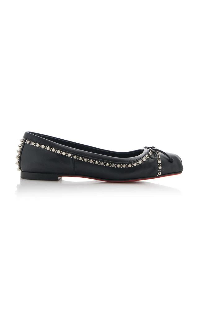 Christian Louboutin Christian Louboutin - Mamadrague Spiked Leather Ballet Flats - Black - IT 38.5 - Moda Operandi 1