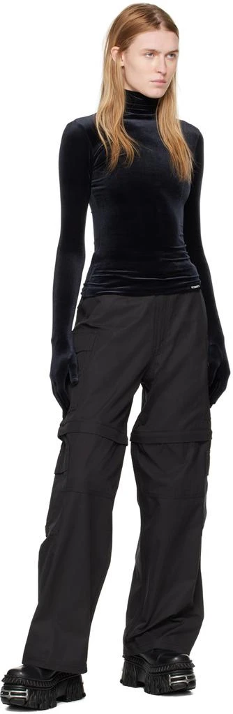 VTMNTS Black Cinch Tab Cargo Pants 4