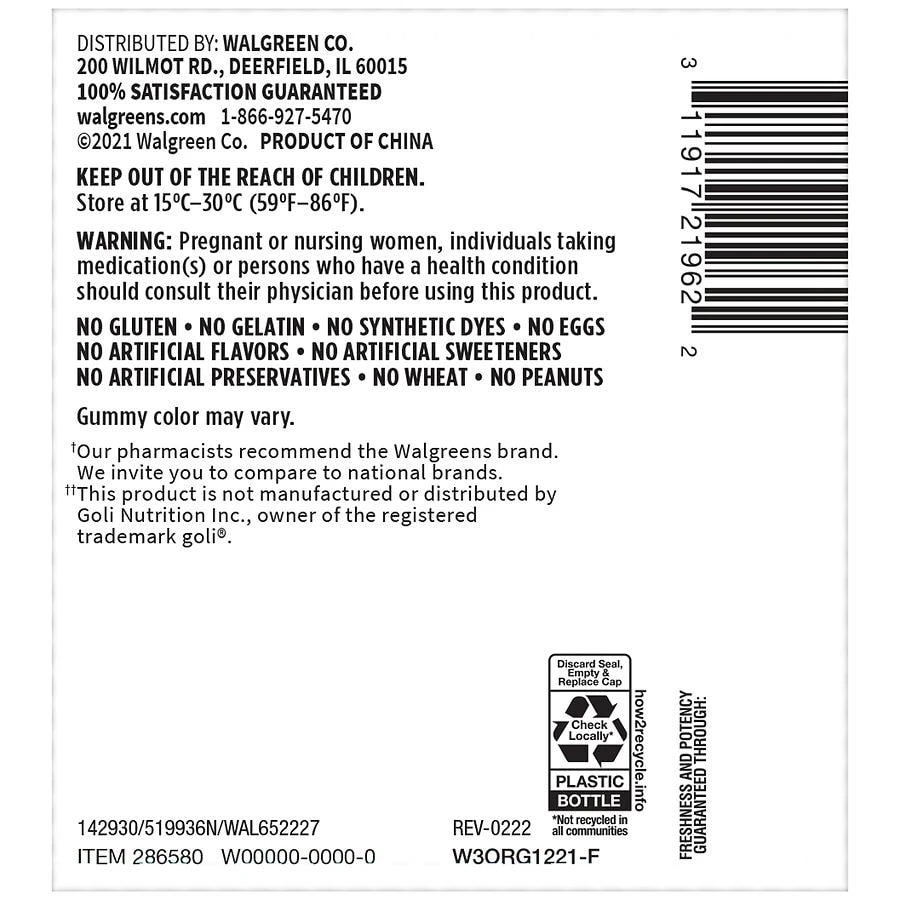 Walgreens Apple Cider Vinegar 500 mg Gummies Natural Apple 3