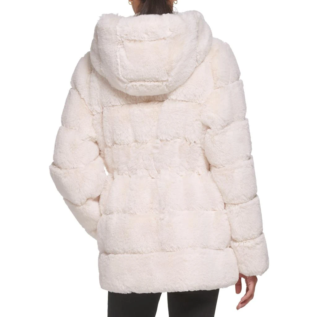 DKNY Zip Front Faux Fur Jacket 2