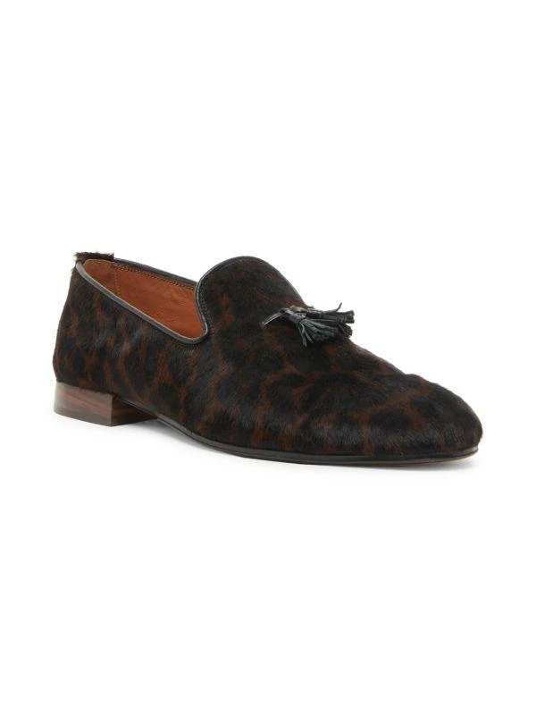 Tom Ford Leopard-Print Calf-Hair Slippers 2