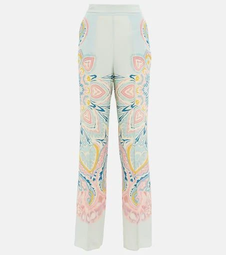 ETRO Paisley high-rise silk pants 1