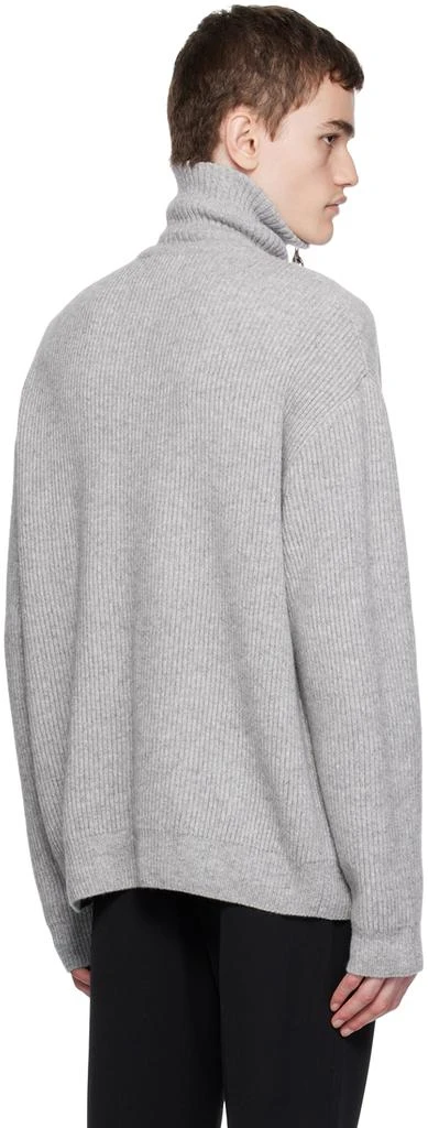 Solid Homme Gray Half-Zip Sweater 3