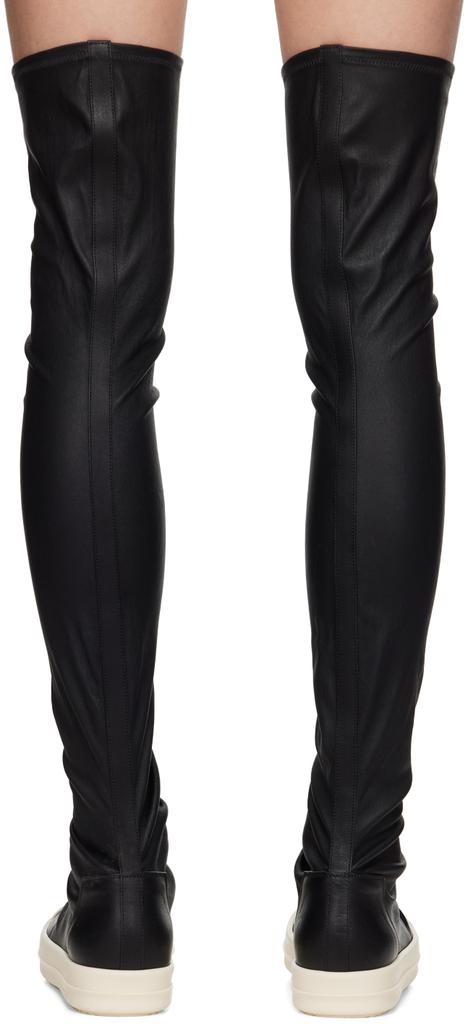 【関税＆送料込み】Rick Owens High Stocking Woman'S Sneaks Rick Owens Size 6 Black Porterville Knee High Stocking