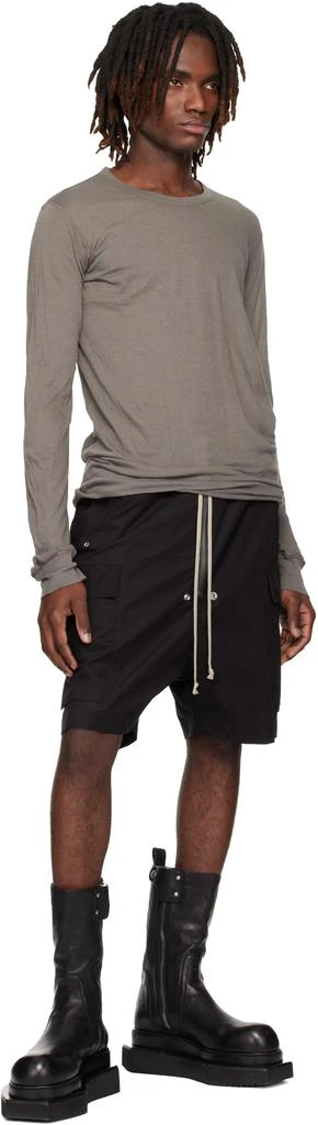 Rick Owens Black Temple Cargobela Shorts 4