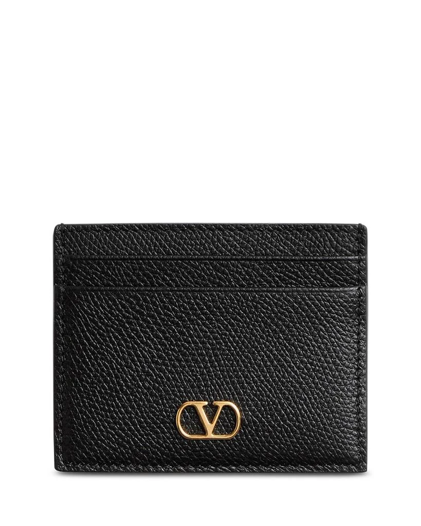 Valentino VLogo Signature Grainy Leather Card Holder 1