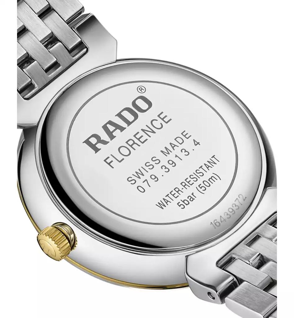 Rado Women's Swiss Florence Classic Diamond (1/20 ct. t.w.) Two-Tone Stainless Steel Bracelet Watch 30mm