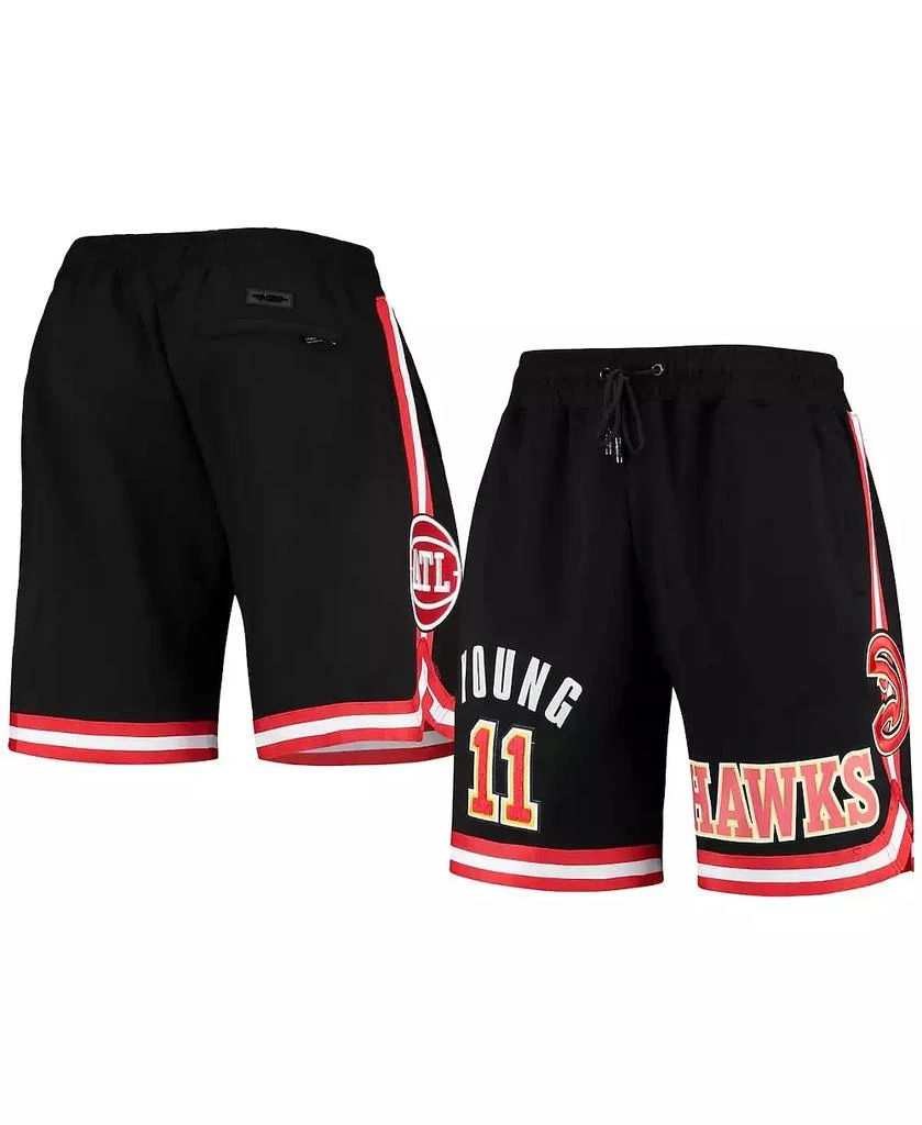 Pro Standard Men's Trae Young Black Atlanta Hawks Historic Logo Player Shorts 1